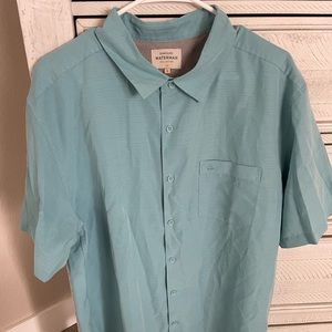 Quicksilver waterman collection light blue men’s button down shirt